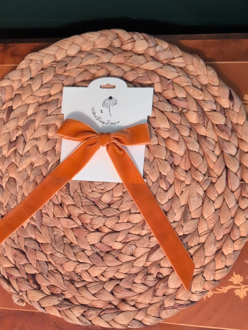 Luxury Pumpkin Orange Velvet Bow With Tails